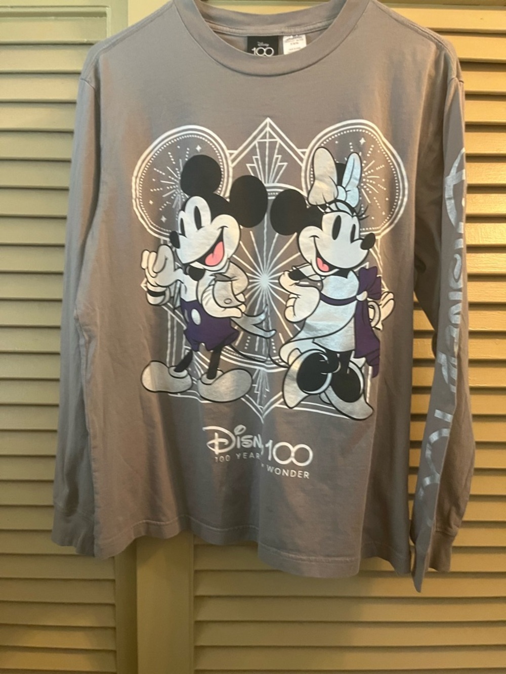 Disney 100 Years Gray Logo Tee